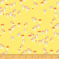 Far Far Away 3 Mushrooms in Yellow, Heather Ross, 52756-4