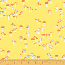 Load image into Gallery viewer, Far Far Away 3 Mushrooms in Yellow, Heather Ross, 52756-4

