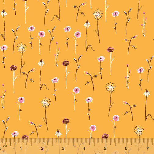 Far Far Away 3 Wildflowers in Marigold, Heather Ross, 52757-13