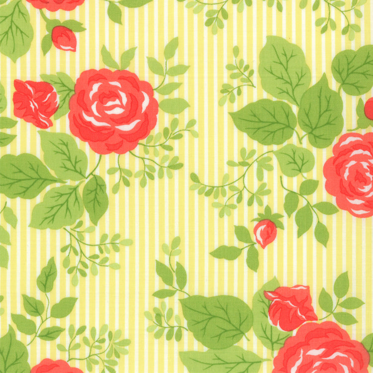 Happy Go Lucky Bloom in Yellow, Bonnie and Camille, Moda Fabrics, 55060-15