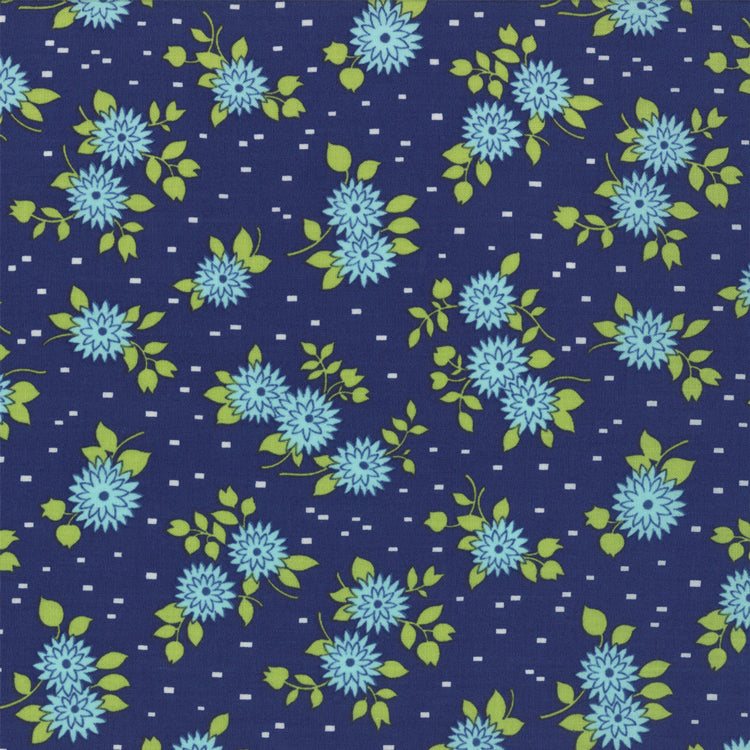 Happy Go Lucky Mum in Navy, Bonnie and Camille, Moda Fabrics, 55063-17