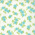 Happy Go Lucky Mum in White and Aqua, Bonnie and Camille, Moda Fabrics, 55063-22