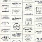 Print Shop Logos in Cream and Black, Sweetwater, Moda Fabrics, 5740 23