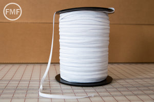 5MM White Elastic Trim, Sold by the Yard