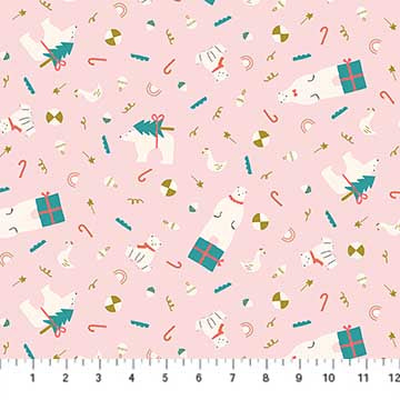 Polar Magic Polar Bear Presents in Pink and Gold Metallic, Lemonni, 90174M-21