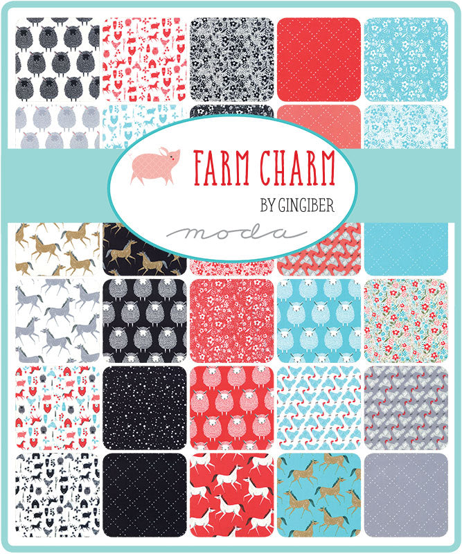 Farm Charm Camp Fire Dot Bundle, 2 Pieces, Gingiber, Moda Fabrics, 48296