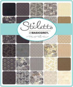 Stiletto Mini Bundle, 9 Pieces, BasicGrey, Moda Fabrics, 30610
