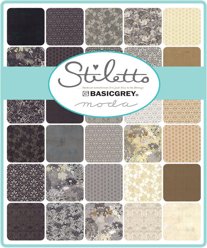 Stiletto Grunge Bundle, 3 Pieces, BasicGrey, Moda Fabrics, 30150