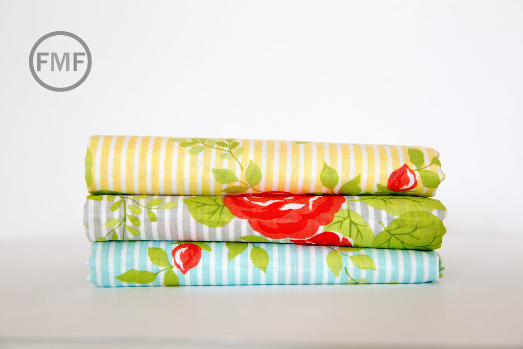 Happy Go Lucky Bloom in Yellow, Bonnie and Camille, Moda Fabrics, 55060-15