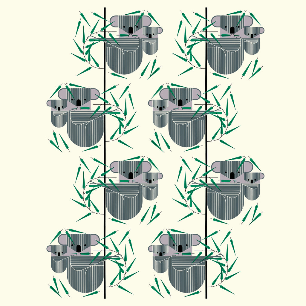 Charley Harper Nurture Koala Koala, 100% GOTS-Certified Organic Cotton Poplin, CH-19