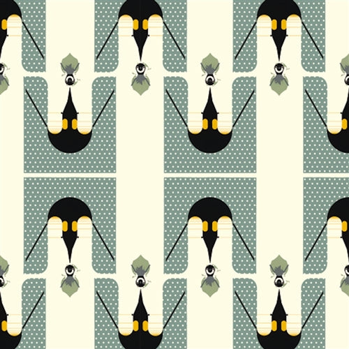 Charley Harper Nurture Brrrthday, 100% GOTS-Certified Organic Cotton Poplin, CH-21