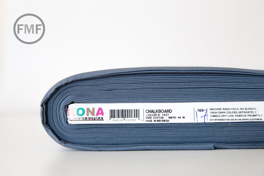 Chalkboard Kona Cotton Solid Fabric from Robert Kaufman, K001-1837