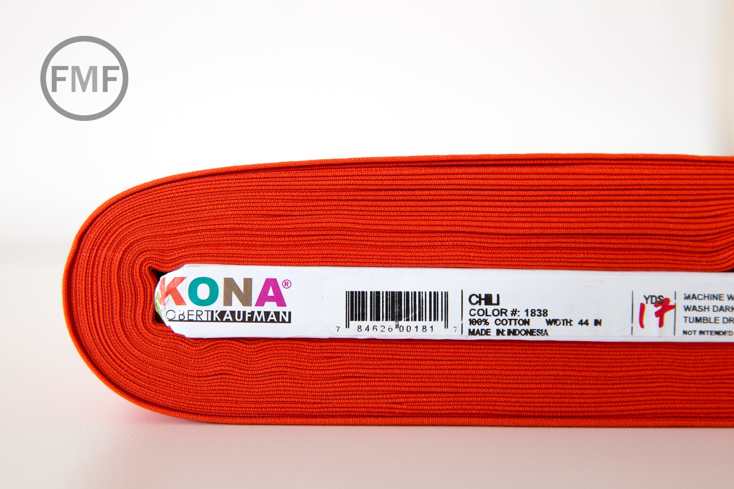 Chili Kona Cotton Solid Fabric from Robert Kaufman, K001-1838