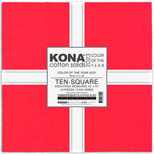 Load image into Gallery viewer, Crush Kona Cotton Color of the Year 2023 Ten Square, Kona Cotton Solids, Robert Kaufman, 100% cotton fabric layer cake, TEN-1171-42
