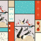 Charley Harper Vol. 1, CANVAS Feeding Station, The Original Collection, D-CH-08