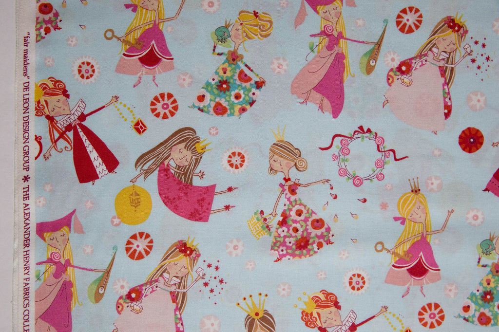 Once Upon a Time Fair Maidens in Baby Blue, De Leon Design Group, DE-7700-BR