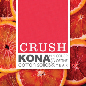 Crush Kona Cotton Color of the Year 2023, Five Inch Charm Squares, 100% Cotton Fabric Charm Pack, CHS-1110-42