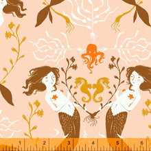 Load image into Gallery viewer, Mermaids in Blush, Heather Ross 20th Anniversary Collection, Windham Fabrics, 40944A-3
