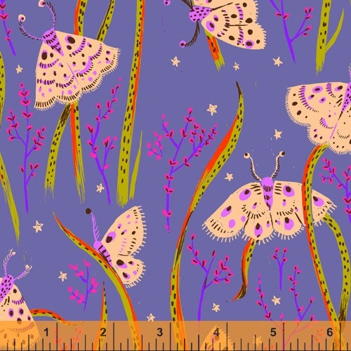 Moths in Twilight, Heather Ross 20th Anniversary Collection, Windham Fabrics, 42210A-14