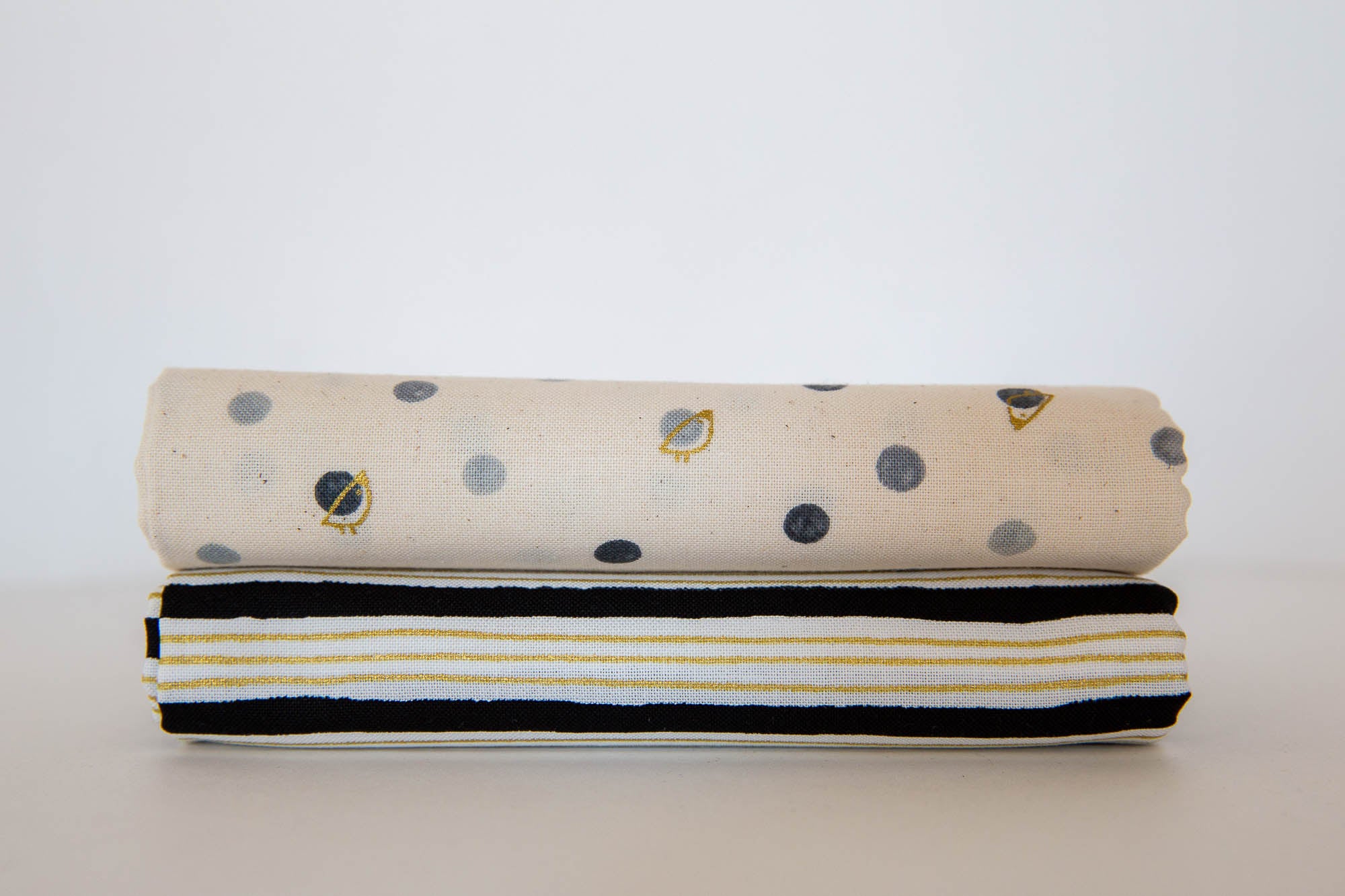 Wallflower Painterly Stripes in Black Metallic, Hope Johnson, HJ304-BK4M