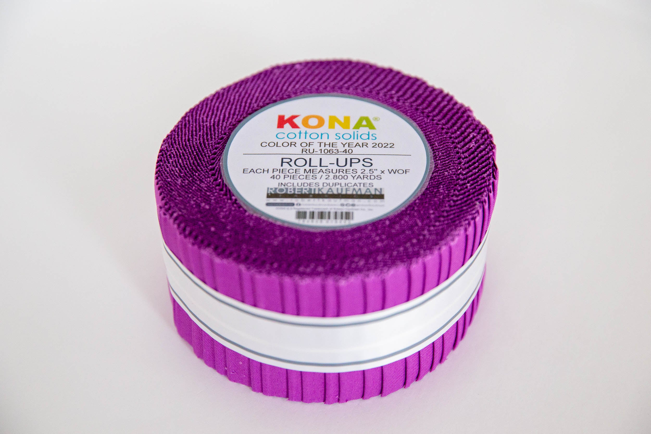Cosmos Kona Cotton Color of the Year 2022 Roll Up, Kona Cotton Solids, RU-1063-40