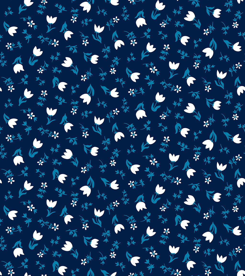 Smol Tulip Calico in Navy, Kimberly Kight, Ruby Star Society, RS3017-14