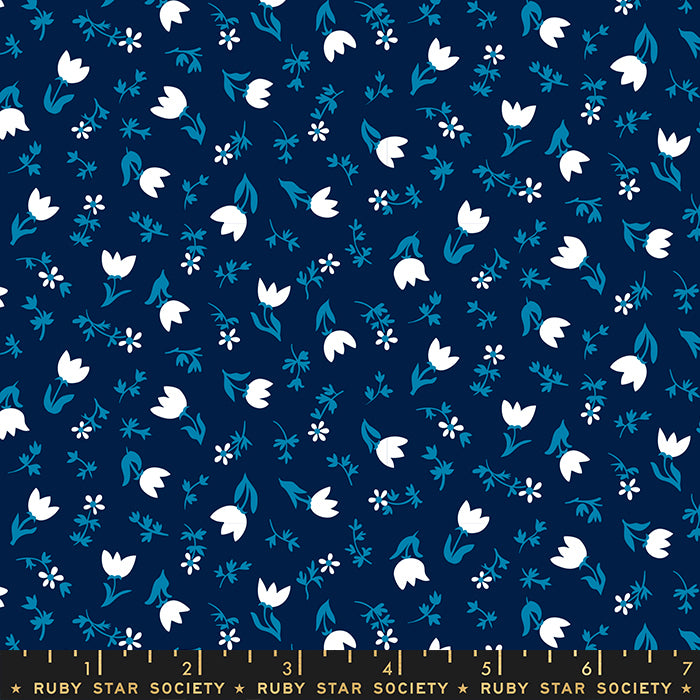 Smol Tulip Calico in Navy, Kimberly Kight, Ruby Star Society, RS3017-14
