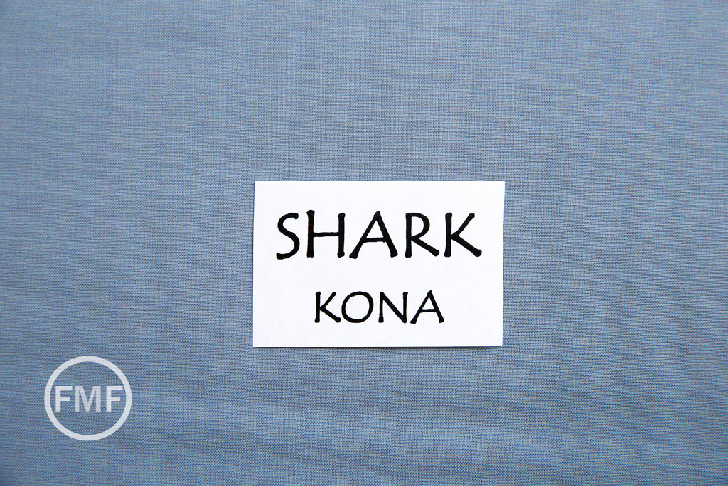 Shark Kona Cotton Solid Fabric from Robert Kaufman, K001-1854
