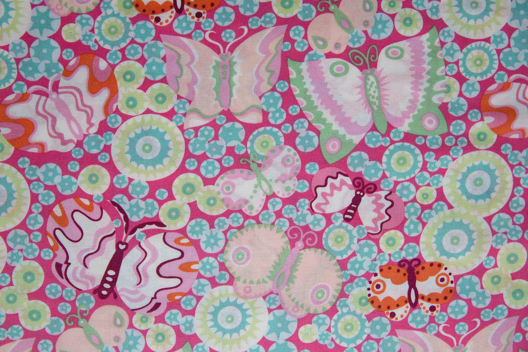 Once Upon a Time Starry Skies, Butterflies! in Hot Pink, De Leon Design Group, DE-7703-B