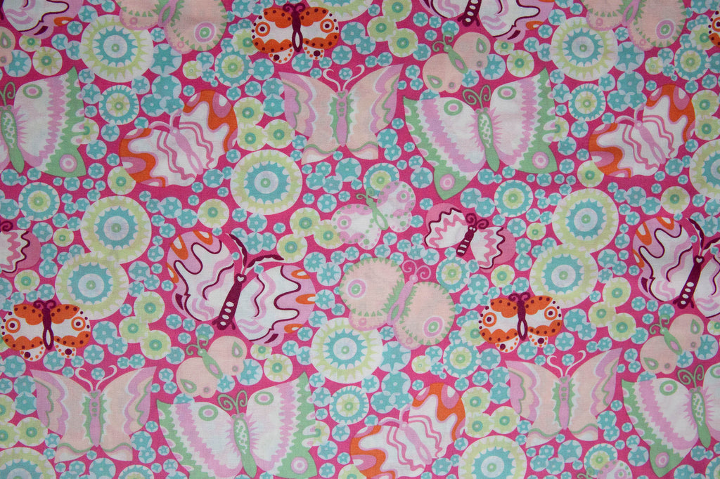 Once Upon a Time Starry Skies, Butterflies! in Hot Pink, De Leon Design Group, DE-7703-B