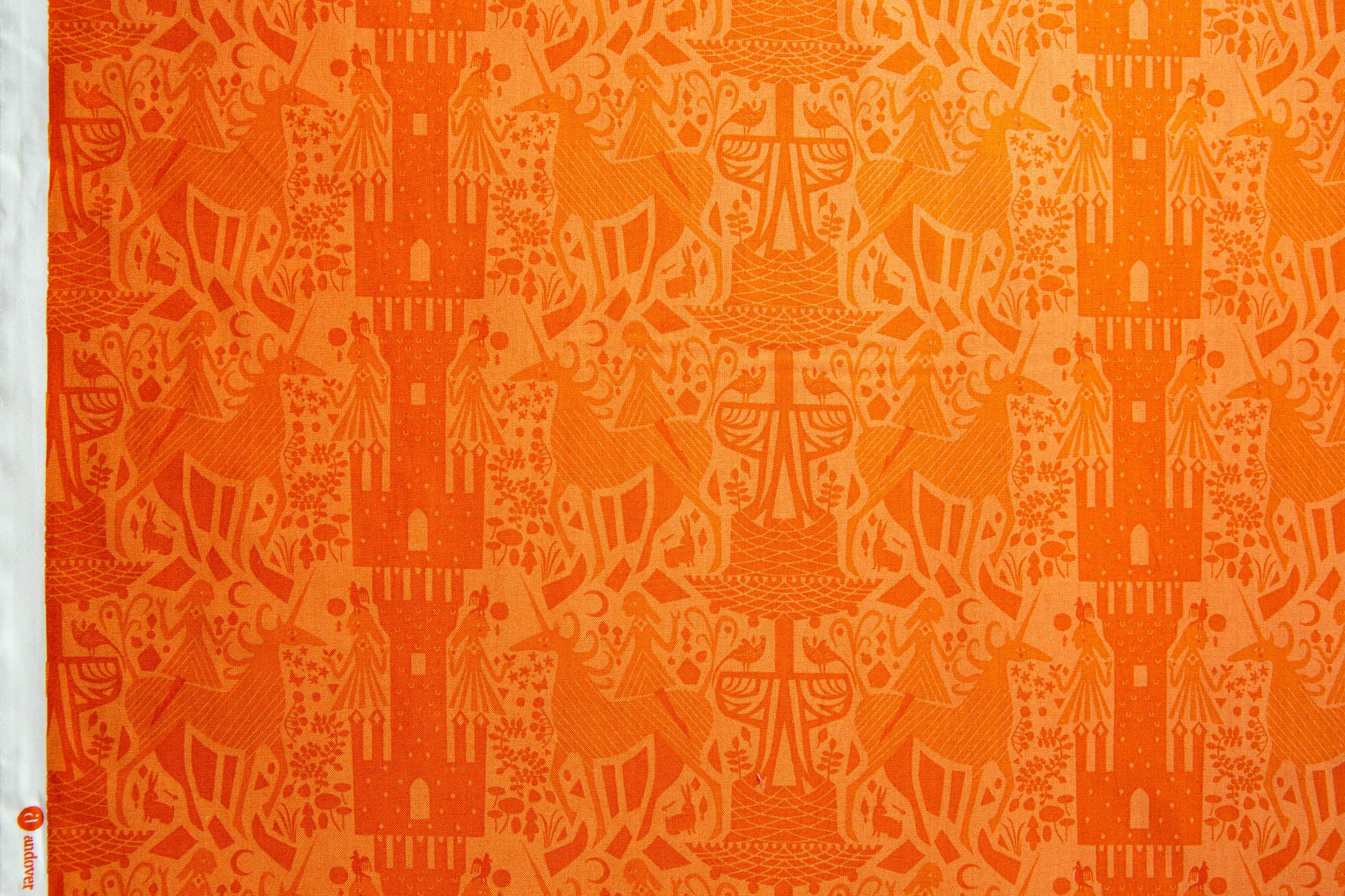 12-Inch End of Bolt Remnant Unicorn Dream in Orange, The Lovely Hunt, Lizzy House, A-7981-O