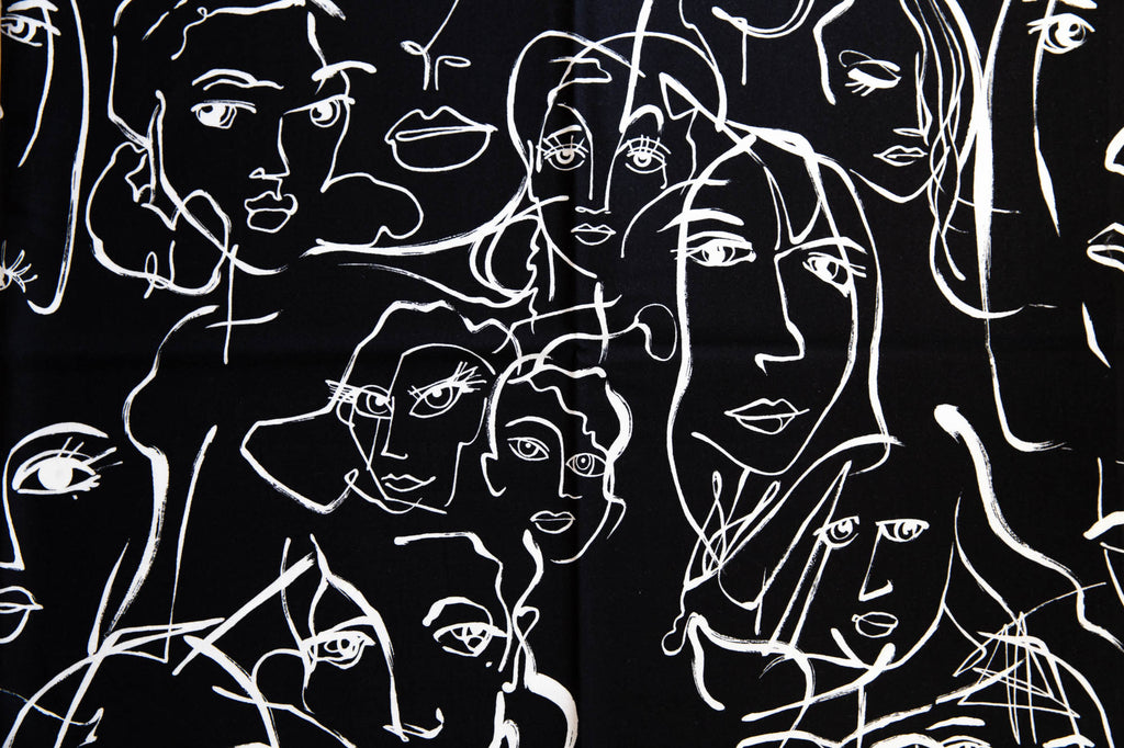 Abstract Expression, Black and White, De Leon Design Group DE#8255 B
