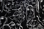 Abstract Expression, Black and White, De Leon Design Group DE#8255 B