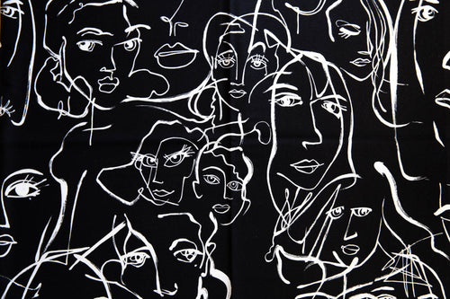 Abstract Expression, Black and White, De Leon Design Group DE#8255 B