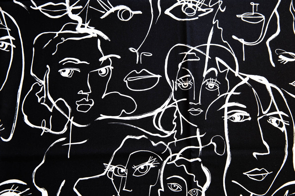Abstract Expression, Black and White, De Leon Design Group DE#8255 B