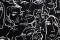 Abstract Expression, Black and White, De Leon Design Group DE#8255 B