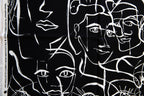 Abstract Expression, Black and White, De Leon Design Group DE#8255 B