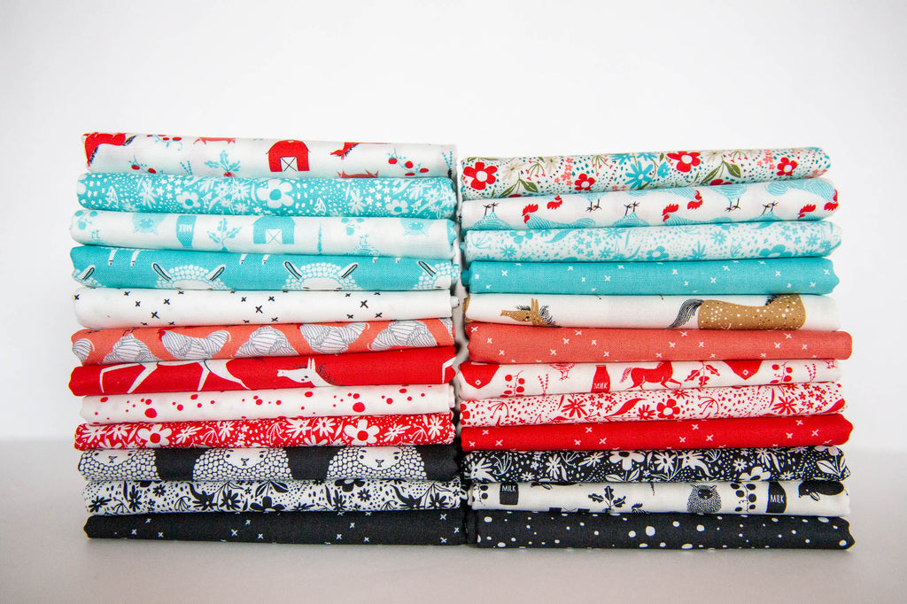 Farm Charm Camp Fire Dot Bundle, 2 Pieces, Gingiber, Moda Fabrics, 48296