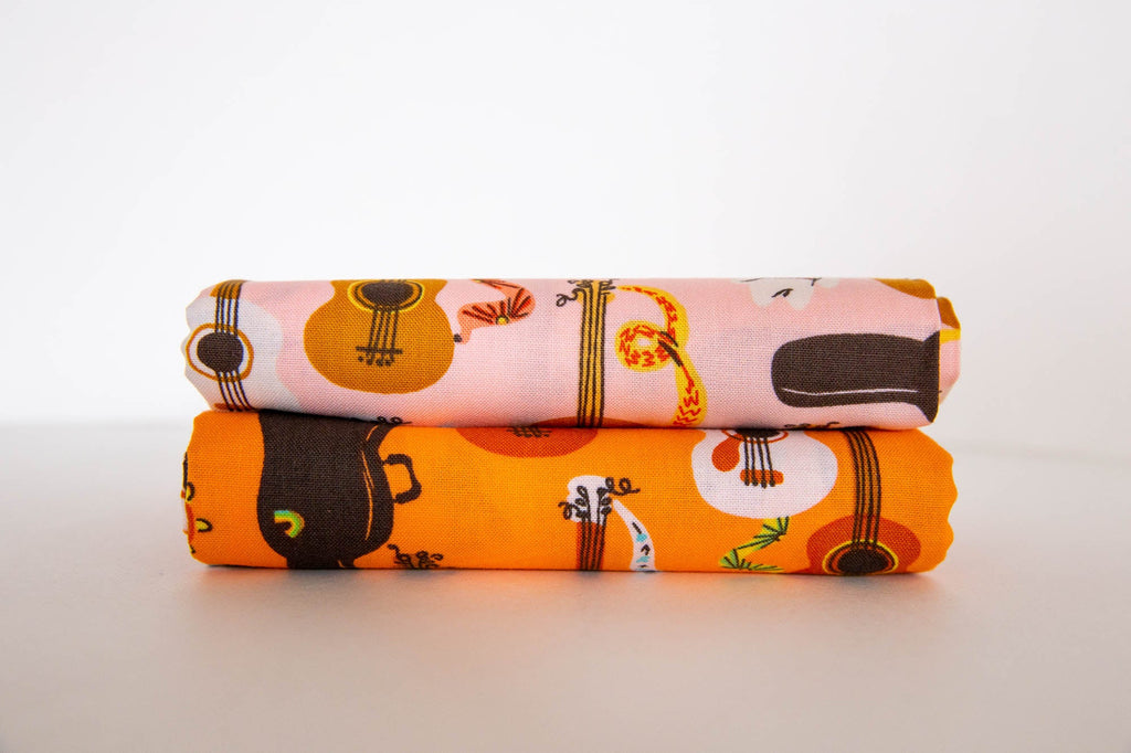 Far Far Away 3 Guitars in Pink, Heather Ross, 52754-1