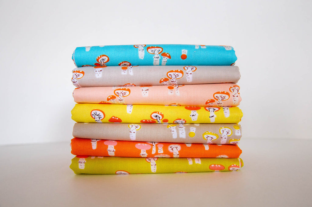 Far Far Away 3 Mushrooms Bundle, 7 Pieces, Heather Ross, 52756