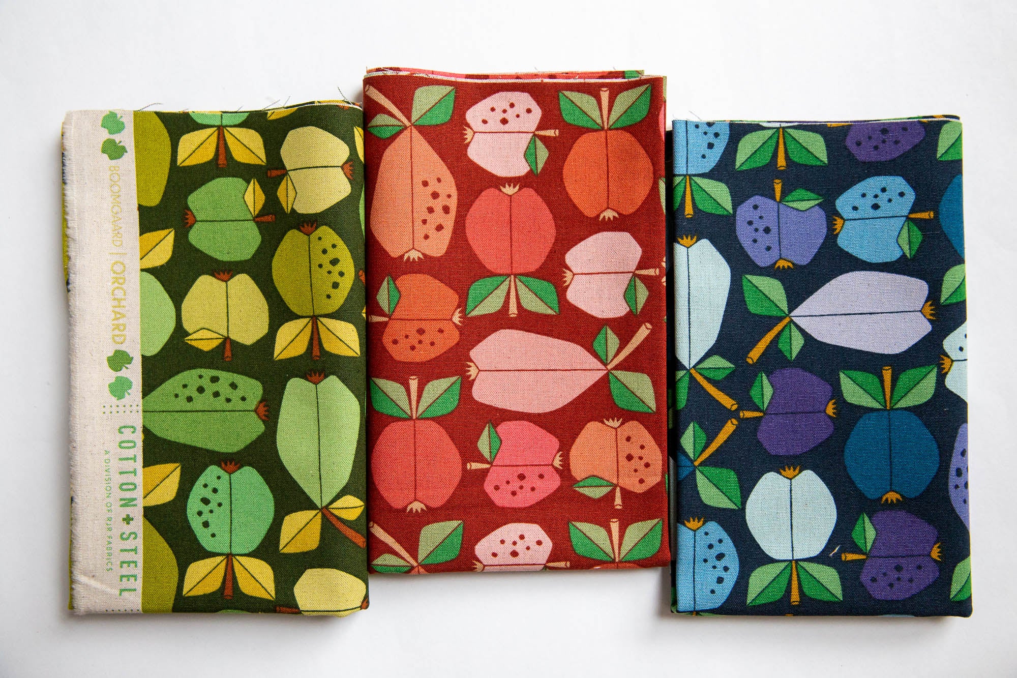 Under the Apple Tree CANVAS Orchard in Deep Blue, Loes Van Oosten, LV503-DB6UC