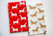 Load image into Gallery viewer, Farm Charm Pony Party in Rooster Red, Gingiber, Moda Fabrics, 48293 14
