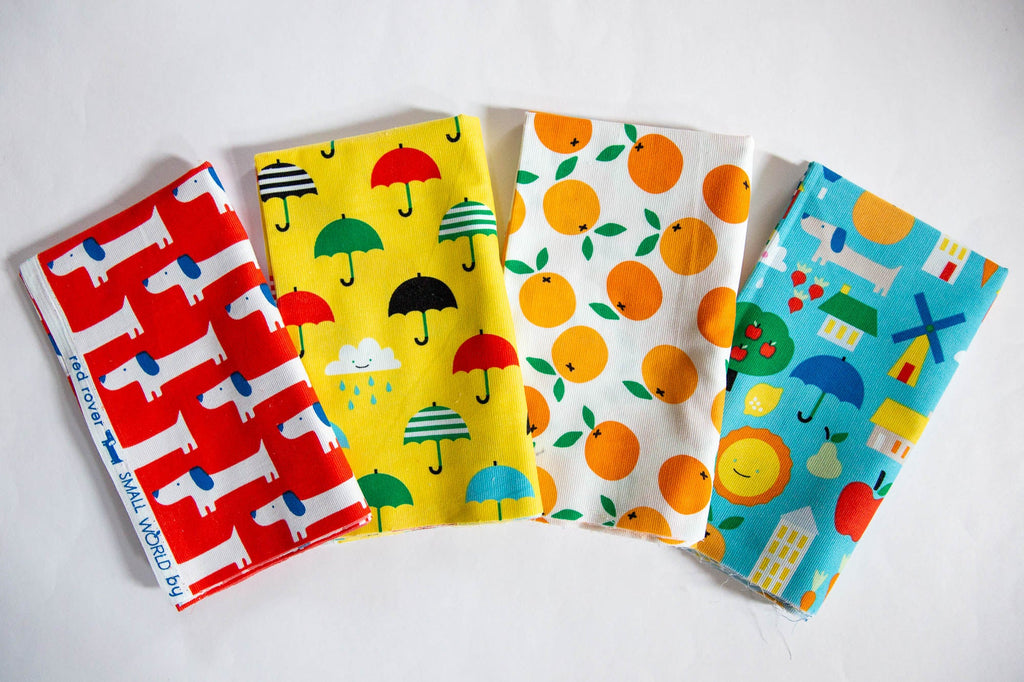 Small World Oh My Darlin' Clementine, Corduroy Fabric, 100% GOTS-Certified Organic Cotton, 132500