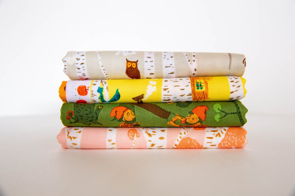 Far Far Away 3 Snow White in Dark Green, Heather Ross, 52752-2