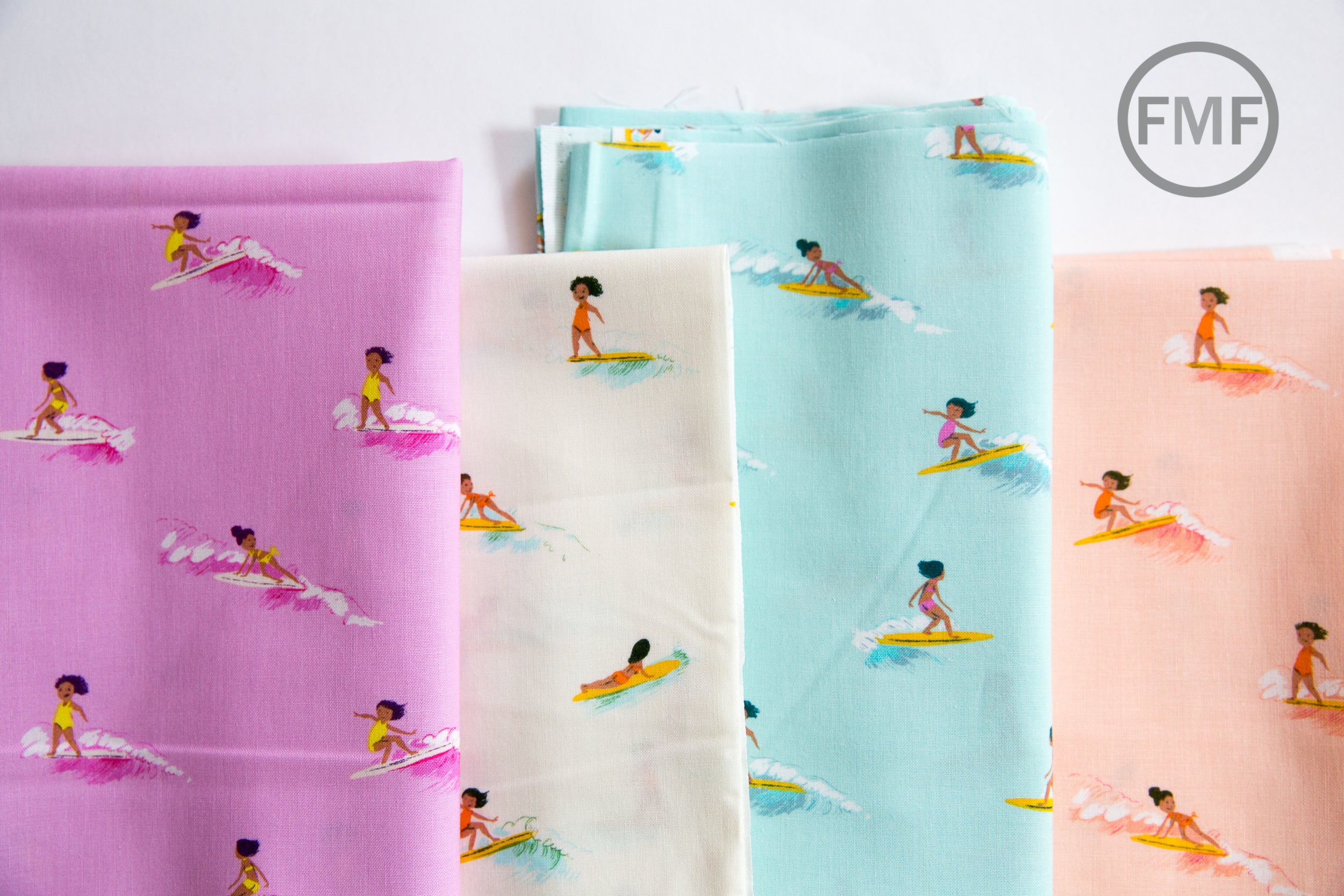 Malibu Tiny Surfers in Cream, Heather Ross, 52146-5