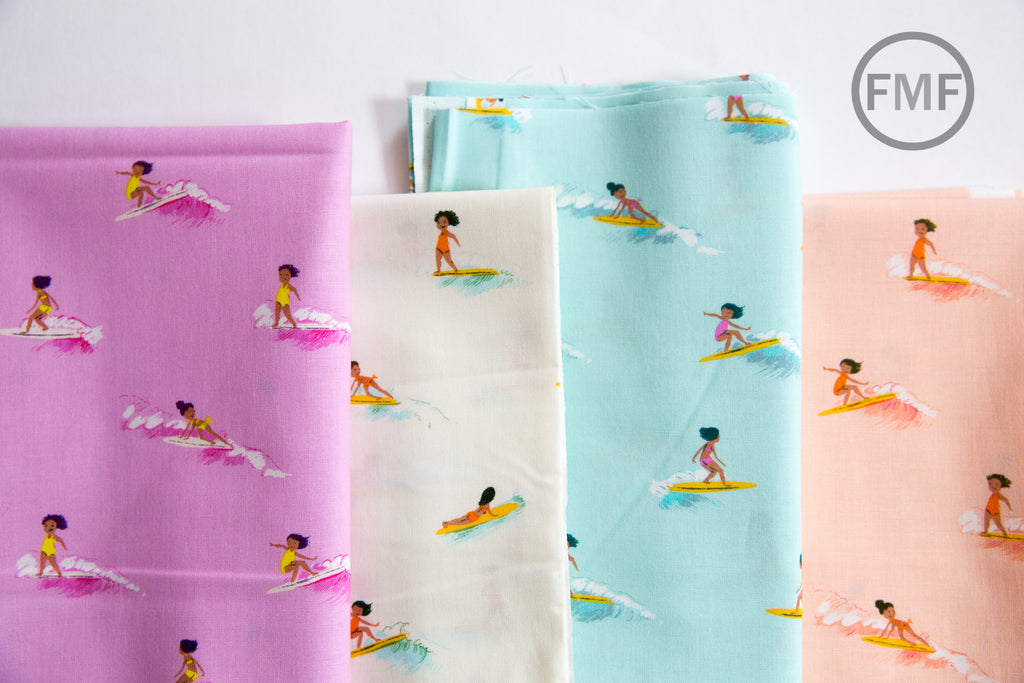 Malibu Tiny Surfers in Sea Foam, Heather Ross, 52146-6