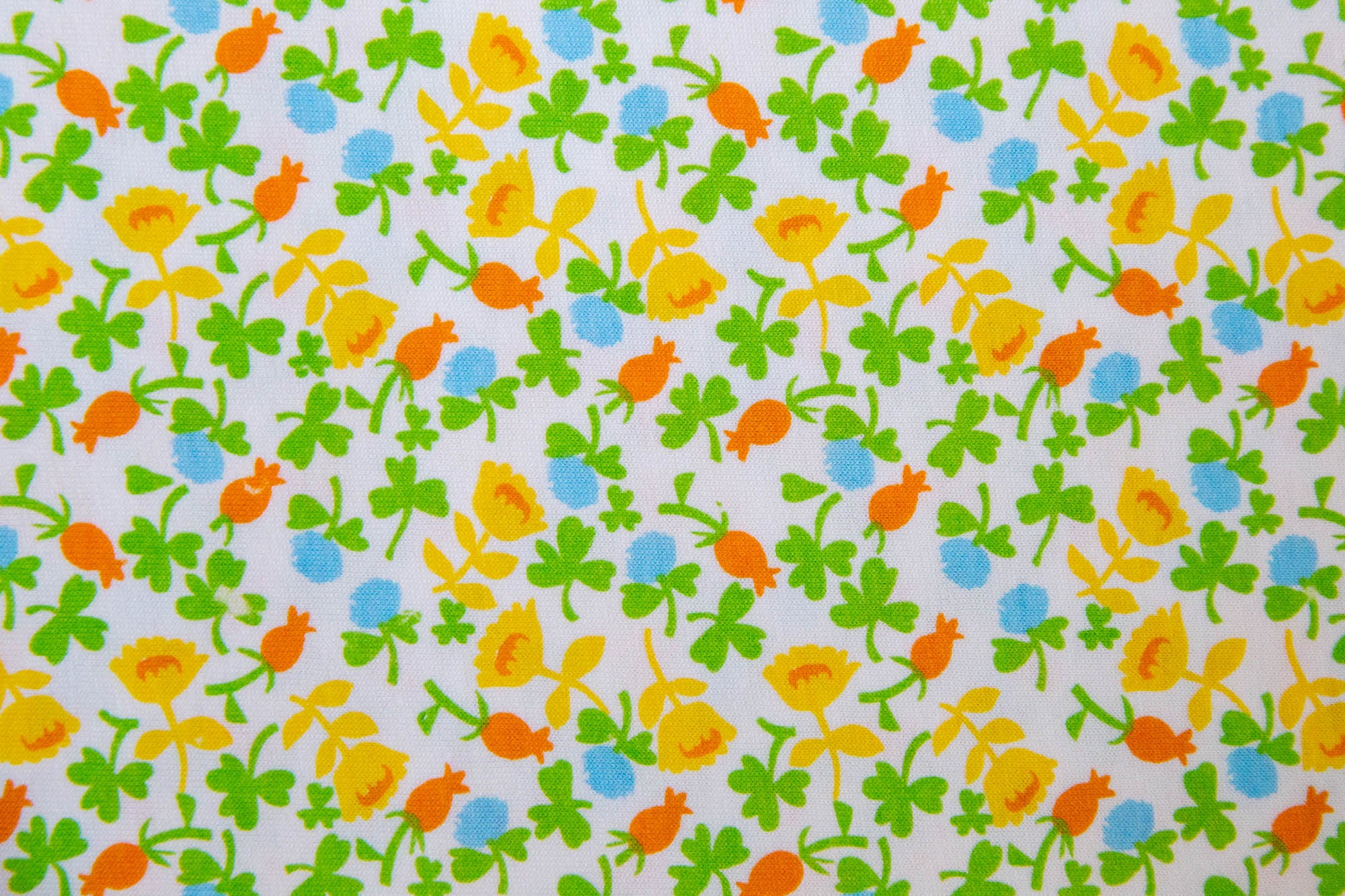 Briar Rose KNIT Calico in Blue, Heather Ross, Jersey Cotton Knit Fabric, 37027J-1