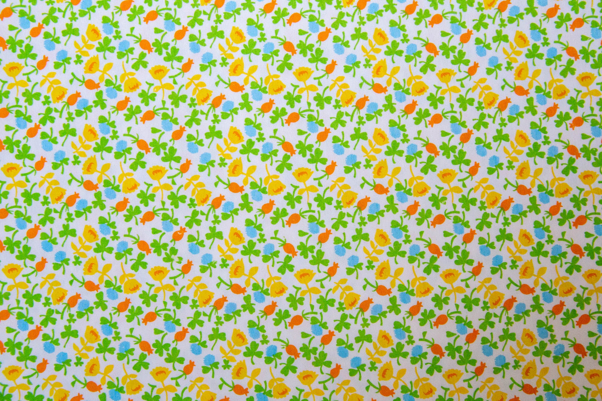 Briar Rose KNIT Calico in Blue, Heather Ross, Jersey Cotton Knit Fabric, 37027J-1