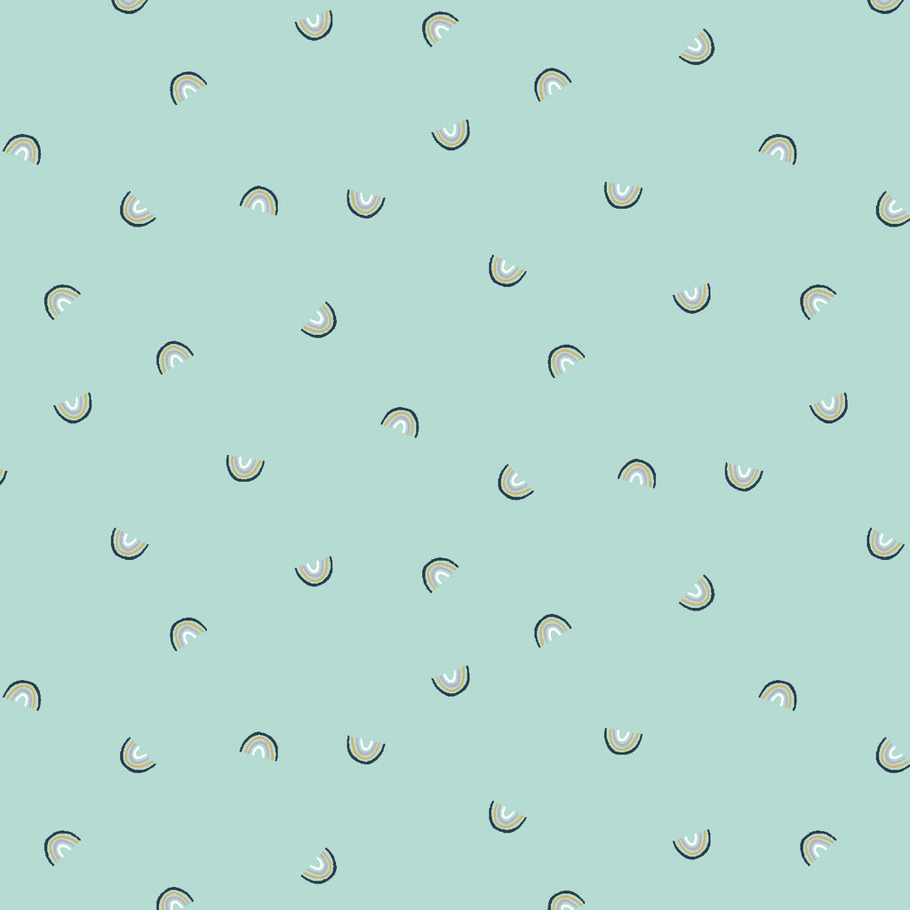 Always Look For Rainbows in Hint of Mint, Cotton+Steel Basics, CS106-HM9