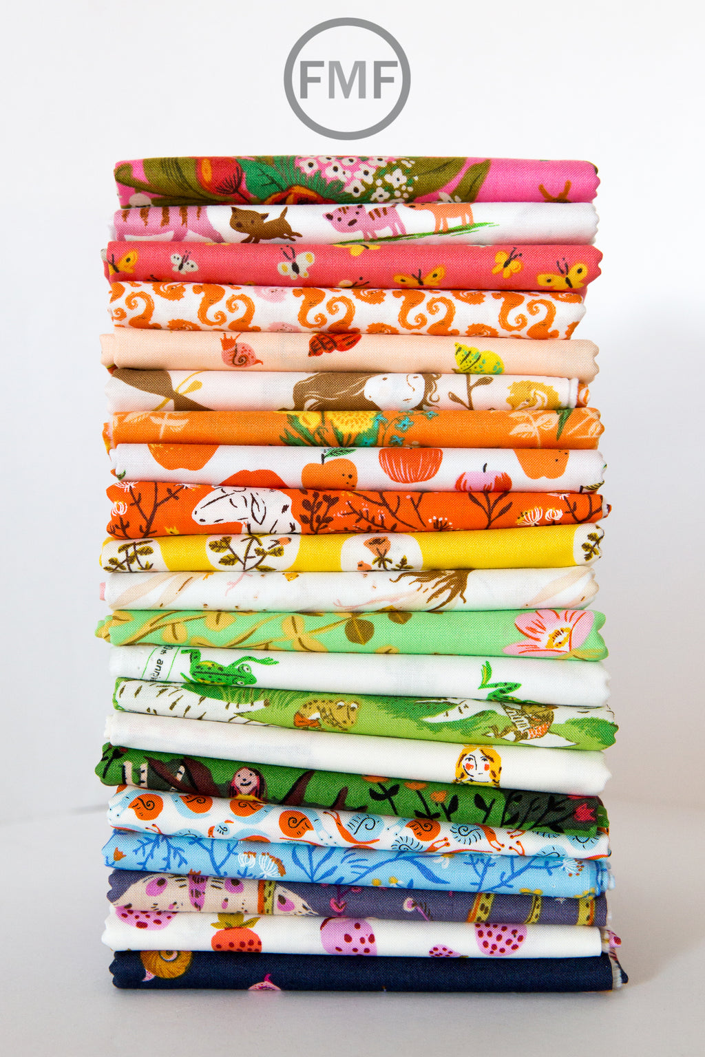 Bouquet in Orange, Heather Ross 20th Anniversary Collection, Windham Fabrics, 43483A-2